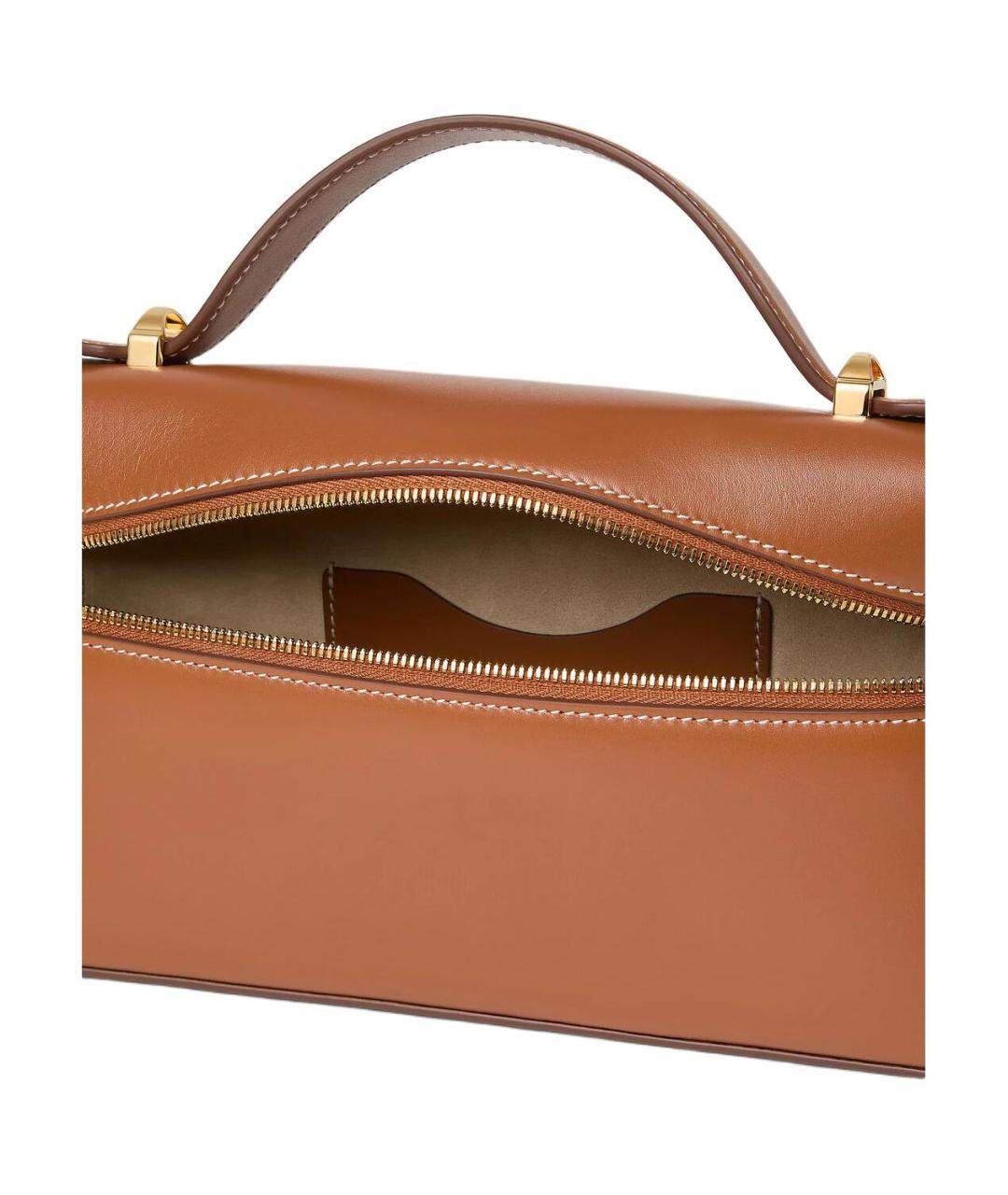 LORO PIANA Коричневая кожаная сумка через плечо, фото 4