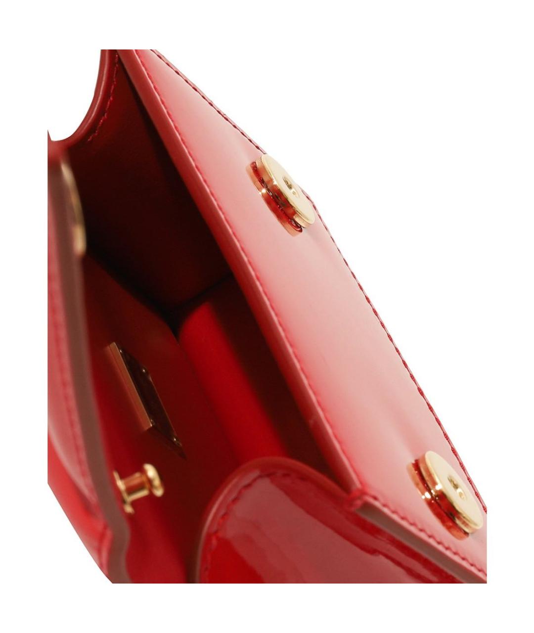 DOLCE&GABBANA Красная сумка через плечо из лакированной кожи, фото 3