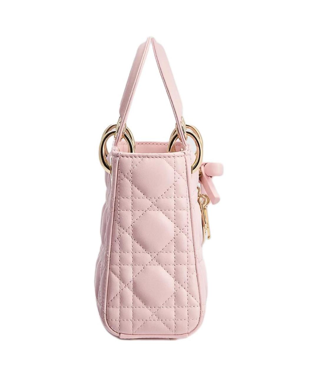 CHRISTIAN DIOR Розовая кожаная сумка через плечо, фото 3