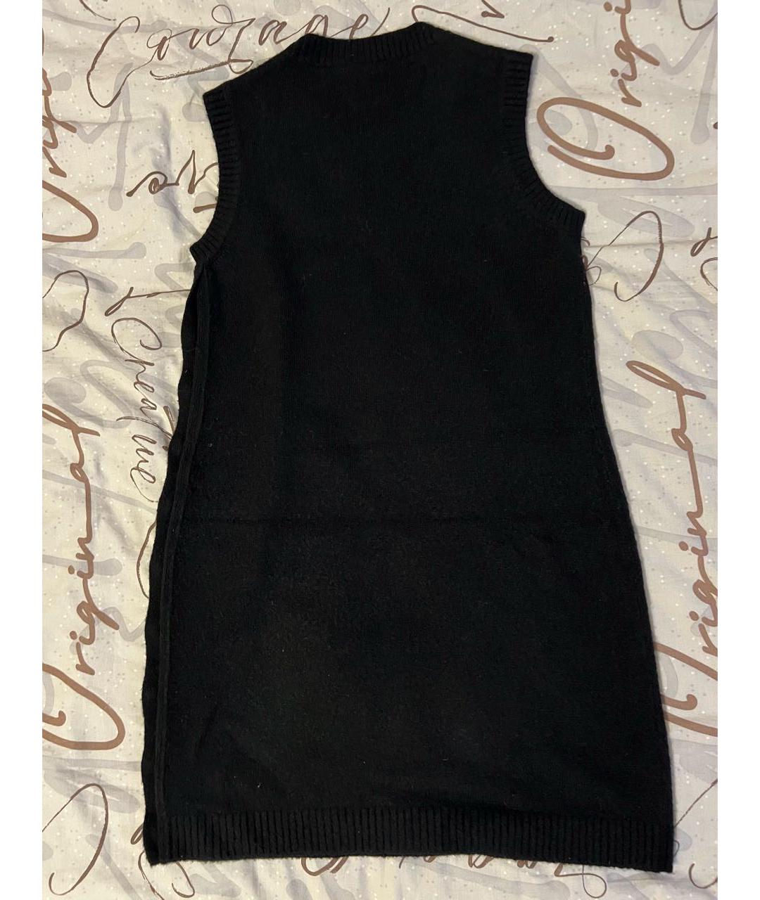 CHANEL Черное кашемировое коктейльное платье, фото 2