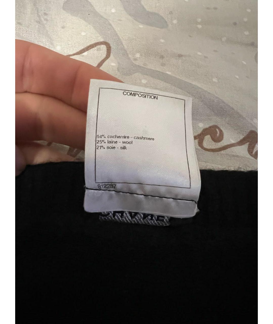 CHANEL Черное кашемировое коктейльное платье, фото 5