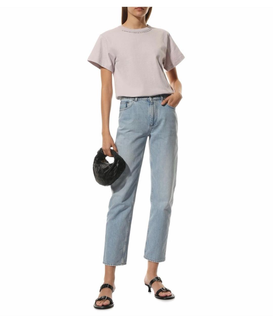 HELMUT LANG Серая хлопковая футболка, фото 6