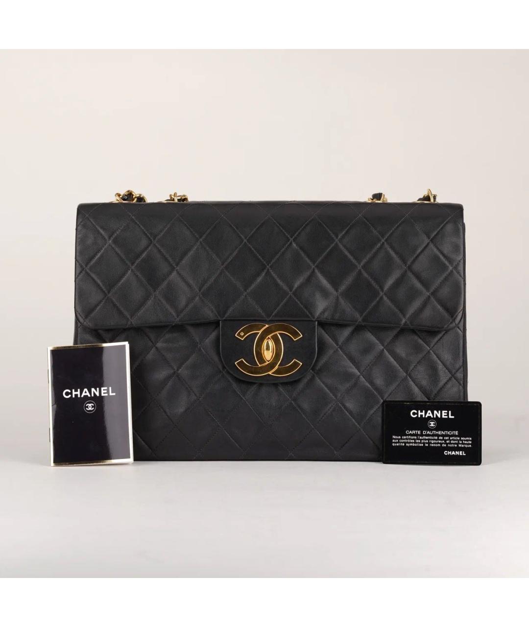 CHANEL Черная кожаная сумка через плечо, фото 2