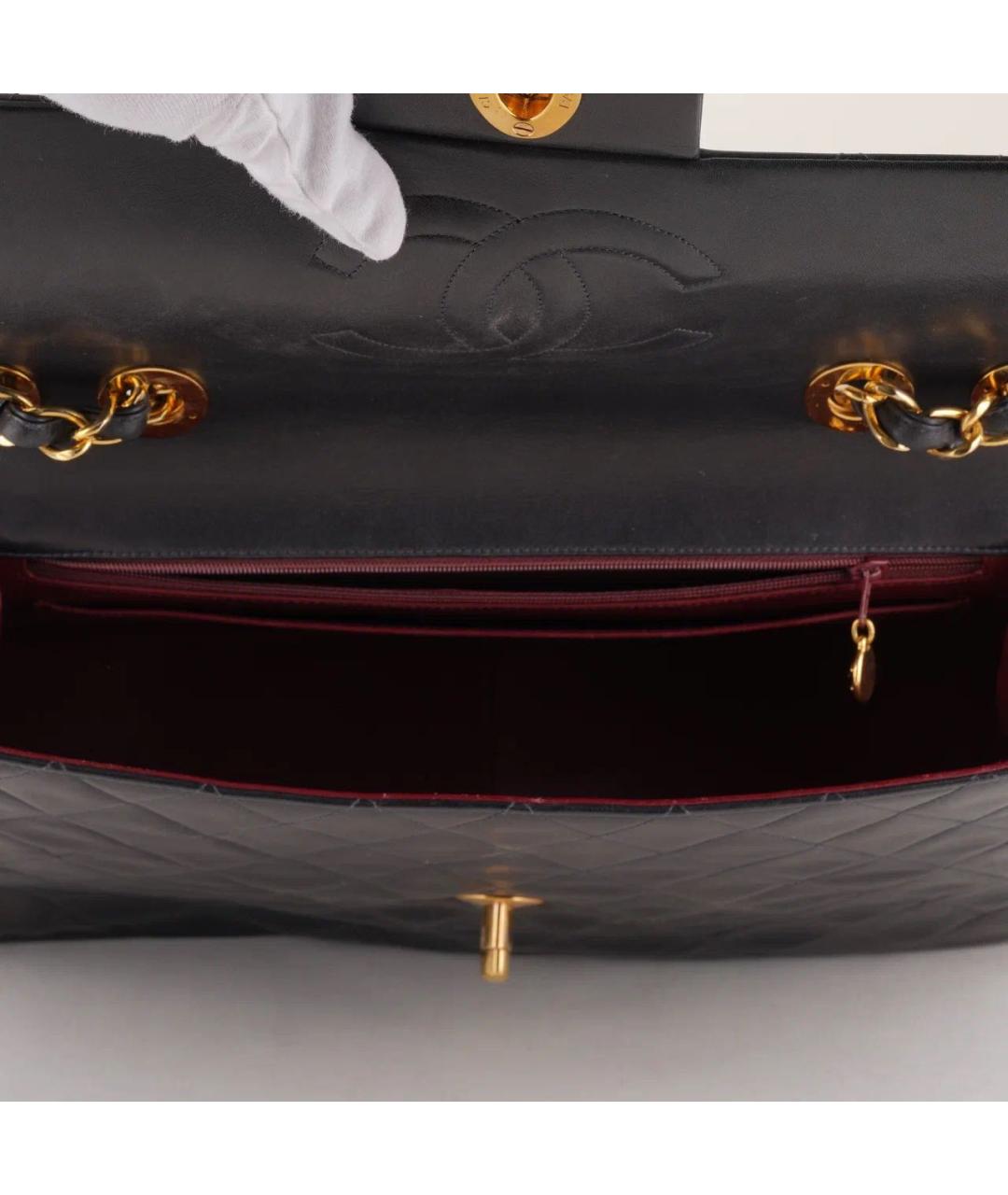 CHANEL Черная кожаная сумка через плечо, фото 8