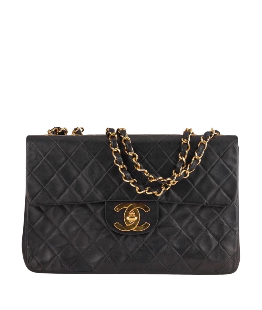 CHANEL Черная кожаная сумка через плечо, фото 1