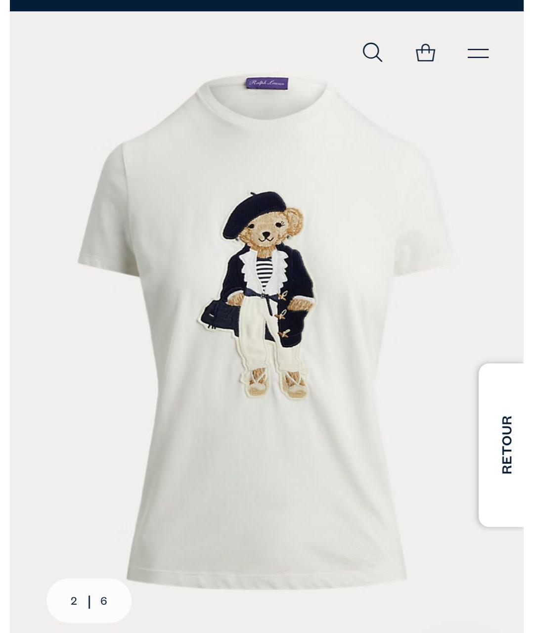 RALPH LAUREN COLLECTION Белая хлопковая футболка, фото 4