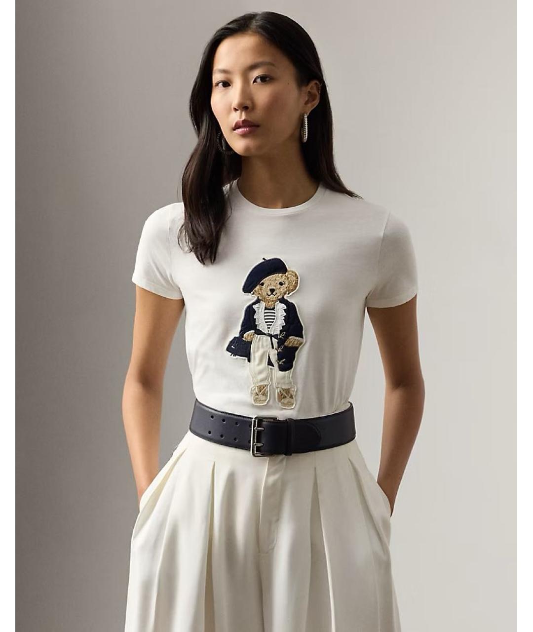 RALPH LAUREN COLLECTION Белая хлопковая футболка, фото 2