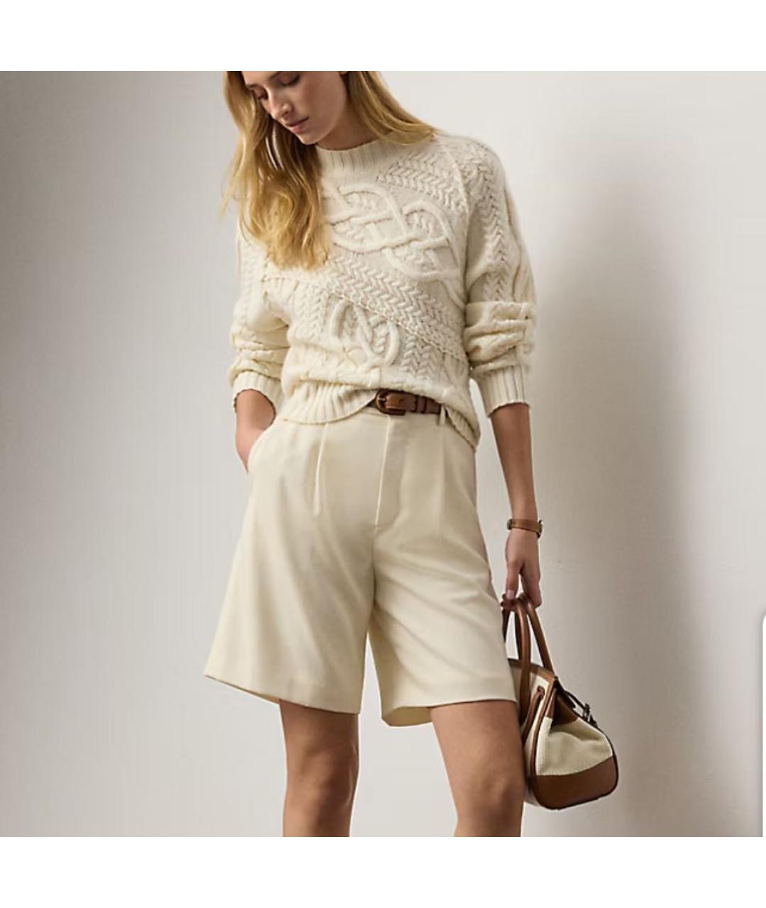 RALPH LAUREN Бежевый кашемировый джемпер / свитер, фото 3