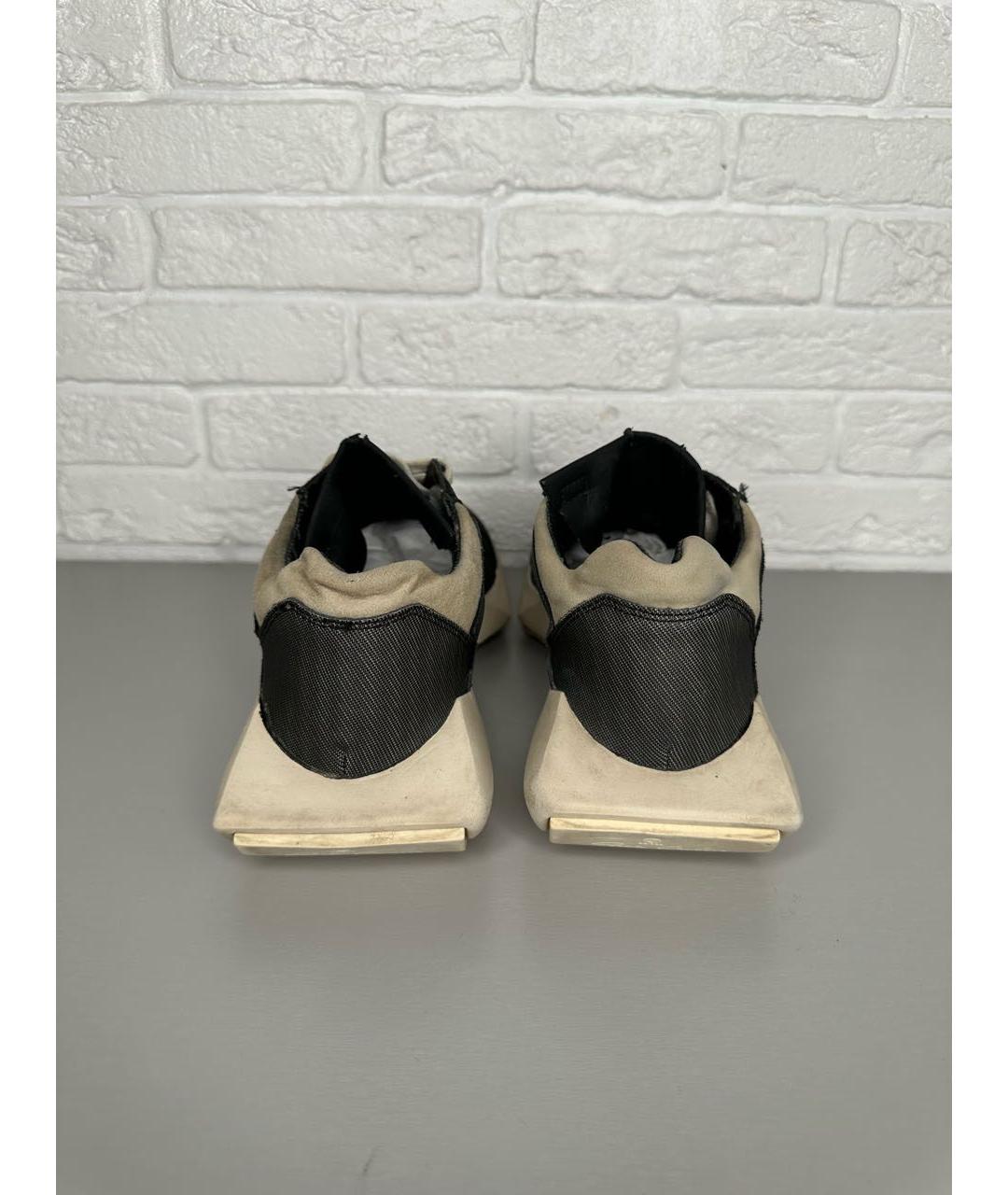 RICK OWENS Черные низкие кроссовки / кеды, фото 4