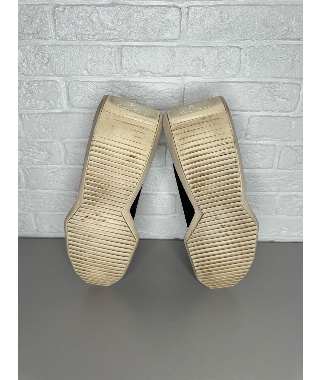 RICK OWENS Черные низкие кроссовки / кеды, фото 5