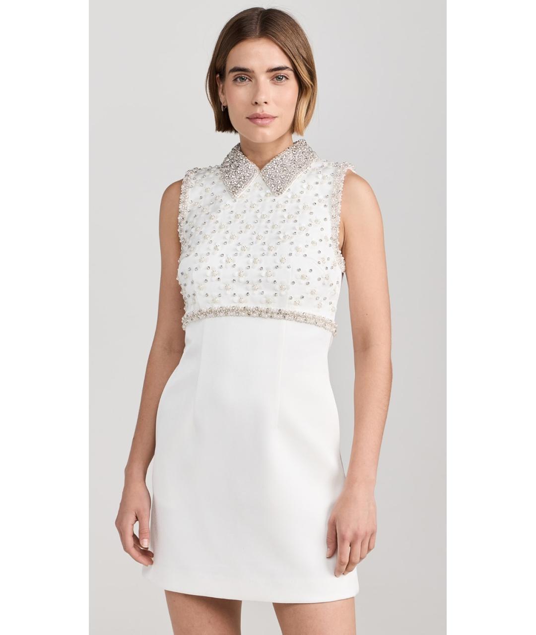 REBECCA VALLANCE Белое полиэстеровое коктейльное платье, фото 2