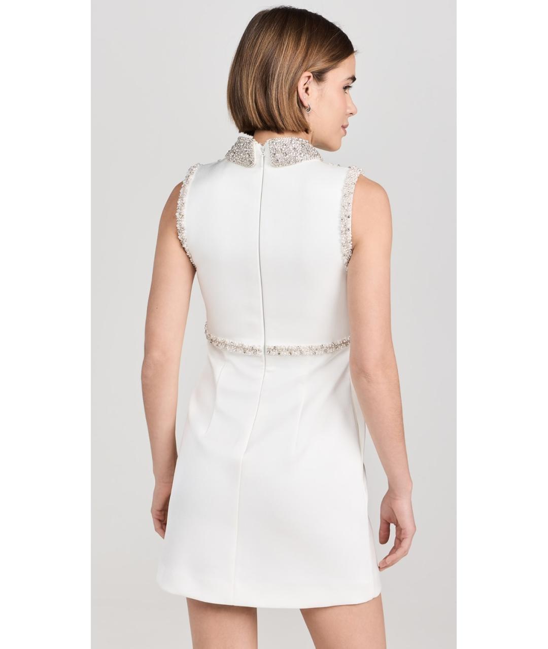 REBECCA VALLANCE Белое полиэстеровое коктейльное платье, фото 4
