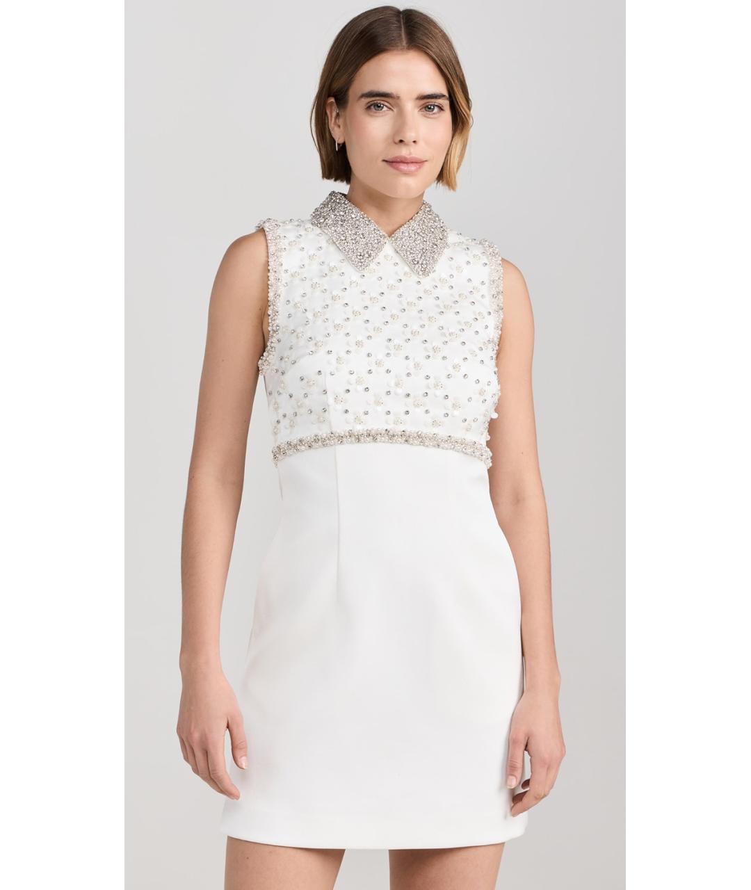 REBECCA VALLANCE Белое полиэстеровое коктейльное платье, фото 3