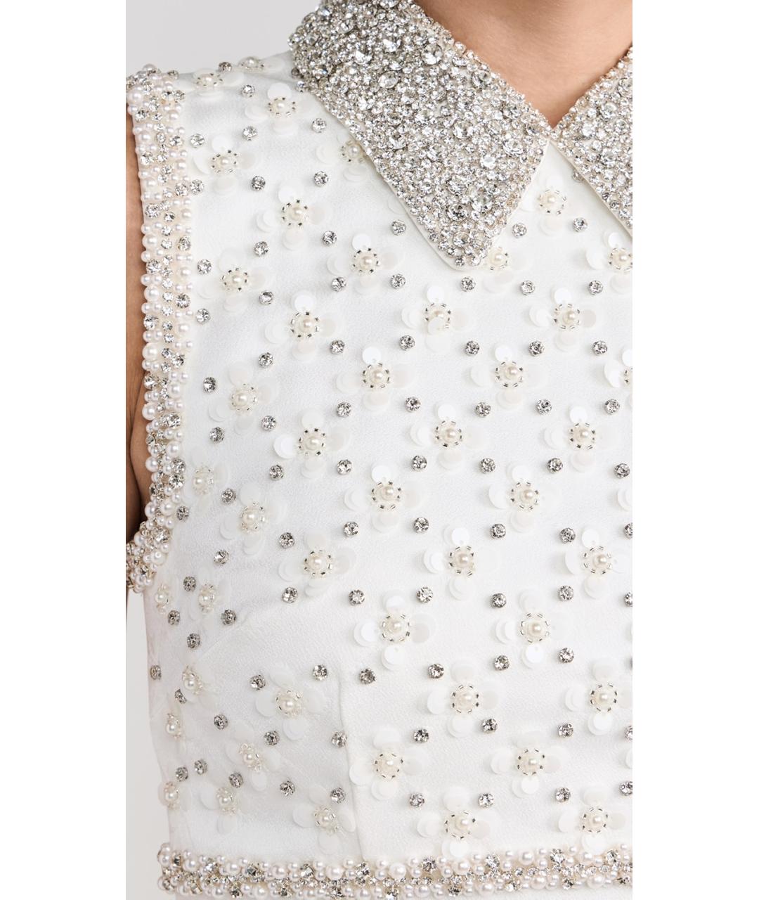 REBECCA VALLANCE Белое полиэстеровое коктейльное платье, фото 9