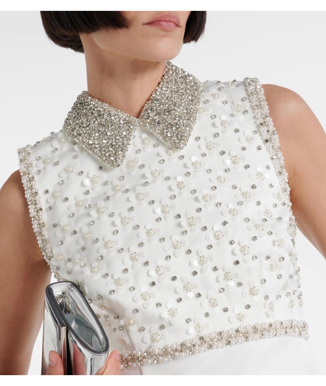 REBECCA VALLANCE Белое полиэстеровое коктейльное платье, фото 8