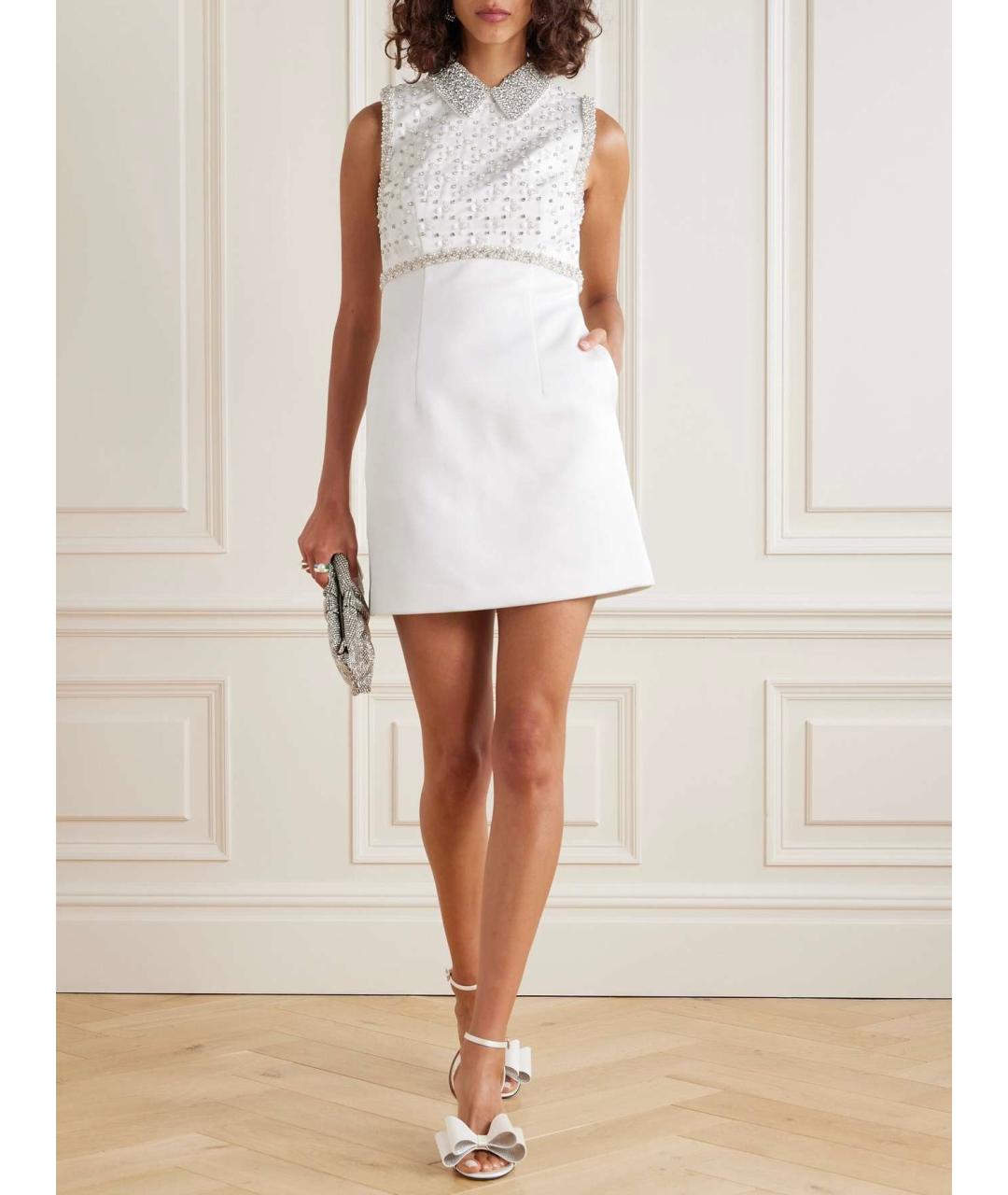 REBECCA VALLANCE Белое полиэстеровое коктейльное платье, фото 5