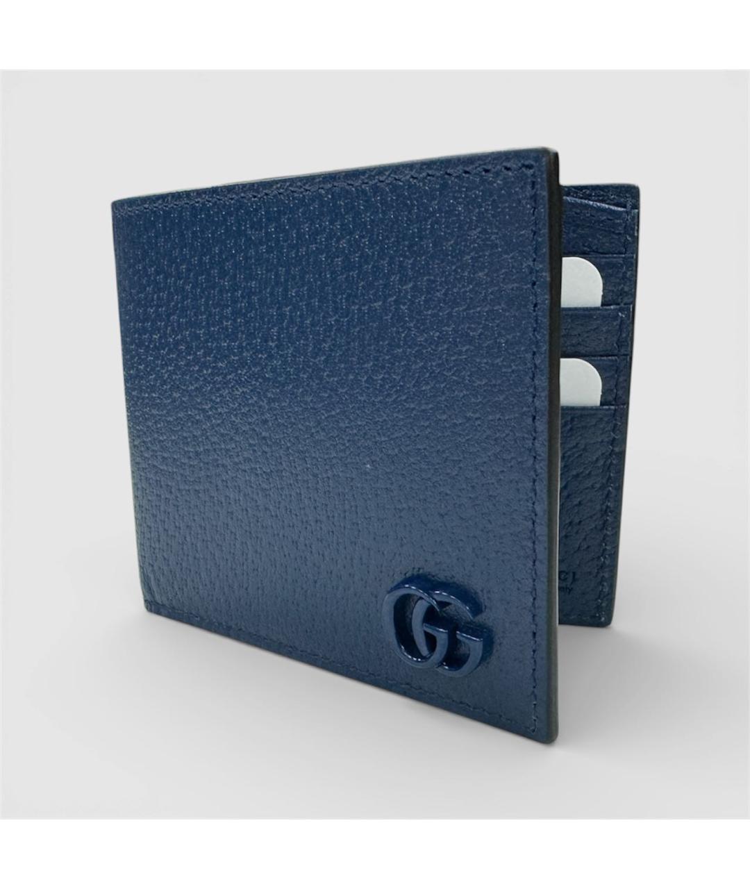 GUCCI Темно-синий кожаный кошелек, фото 2