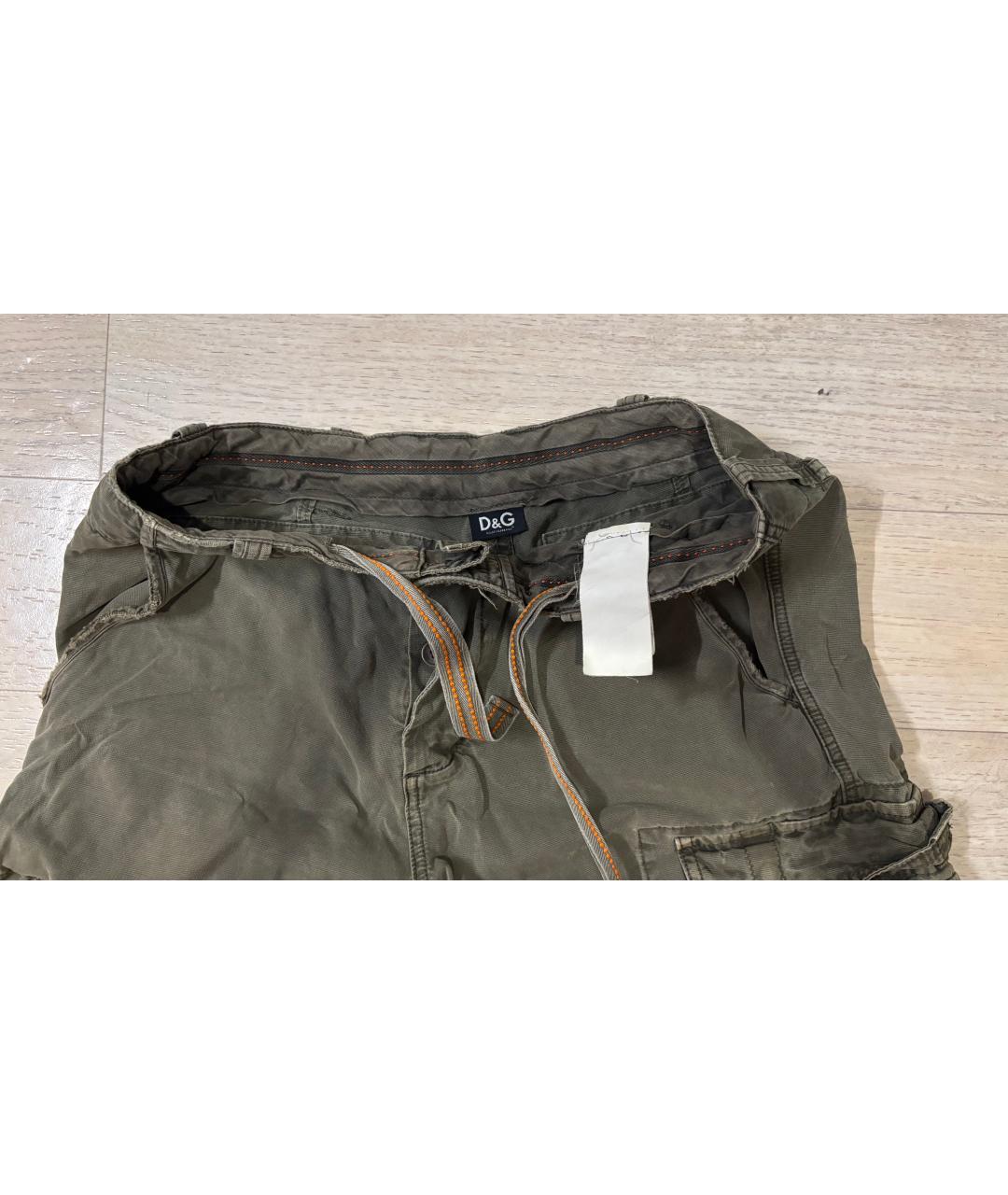 DOLCE&GABBANA Хаки хлопковые шорты, фото 3