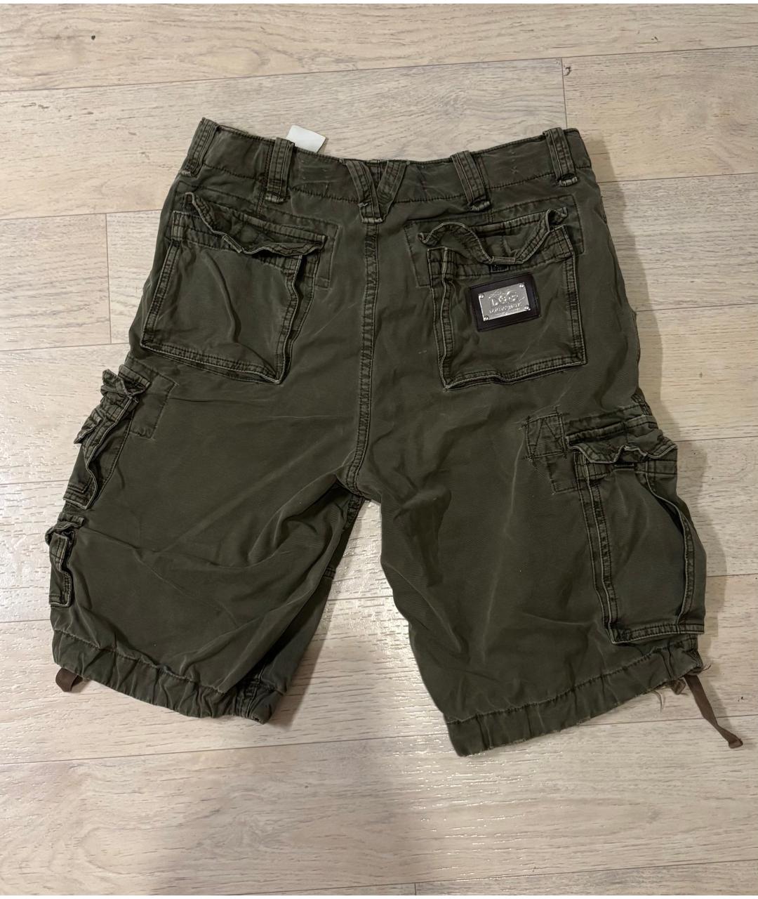 DOLCE&GABBANA Хаки хлопковые шорты, фото 2