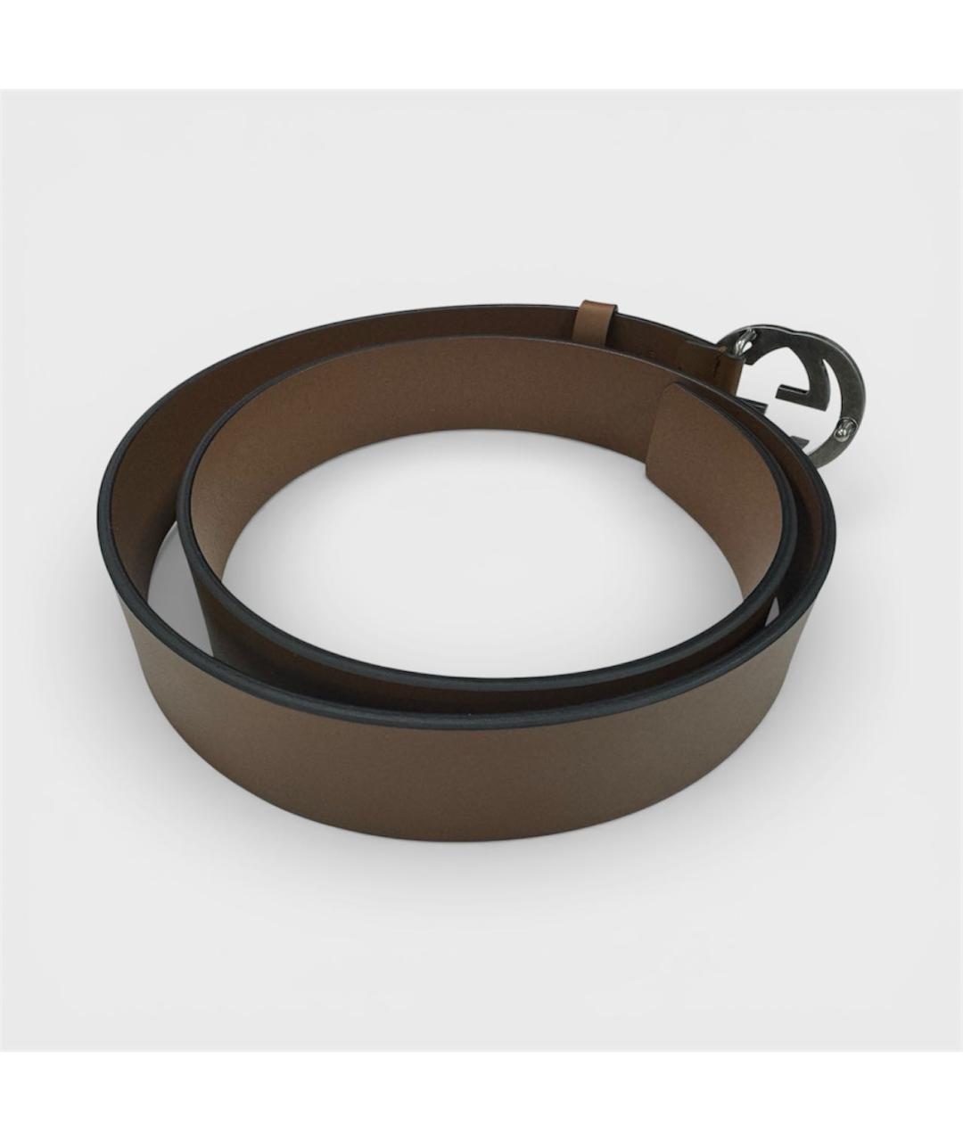 GUCCI Коричневый кожаный ремень, фото 2