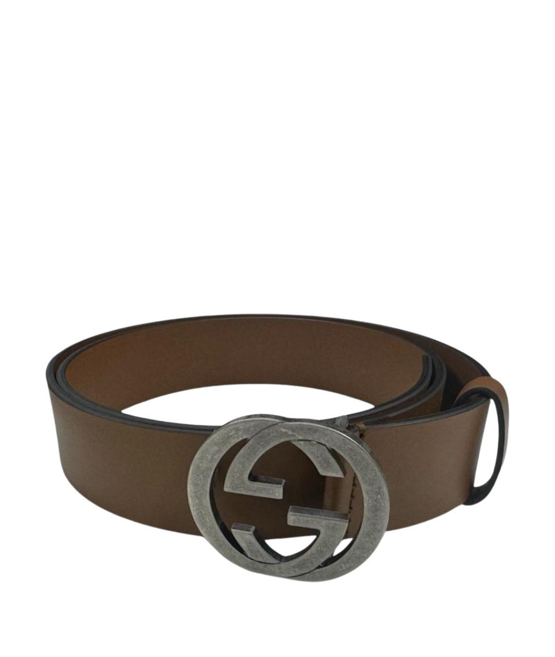 GUCCI Коричневый кожаный ремень, фото 1