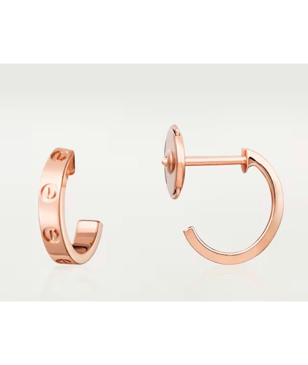 CARTIER Розовые серьги из розового золота, фото 2