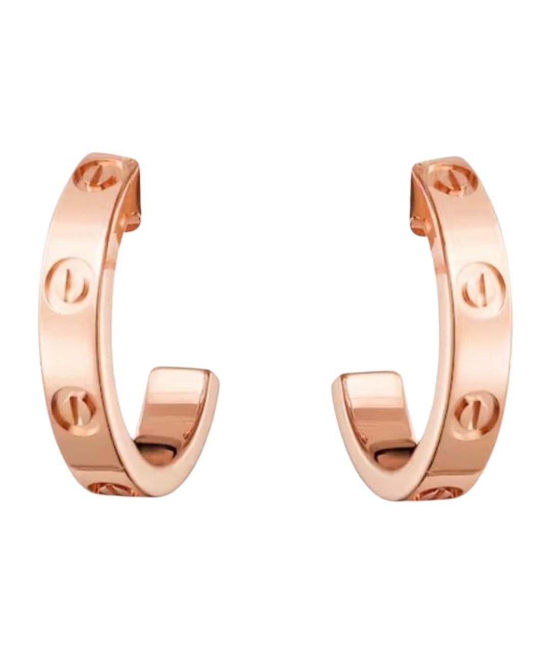 CARTIER Розовые серьги из розового золота, фото 1