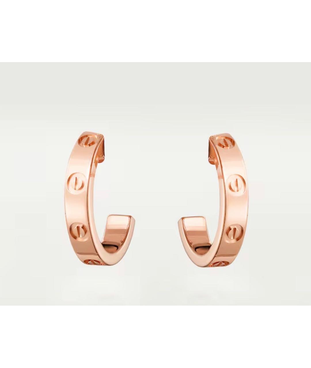 CARTIER Розовые серьги из розового золота, фото 3