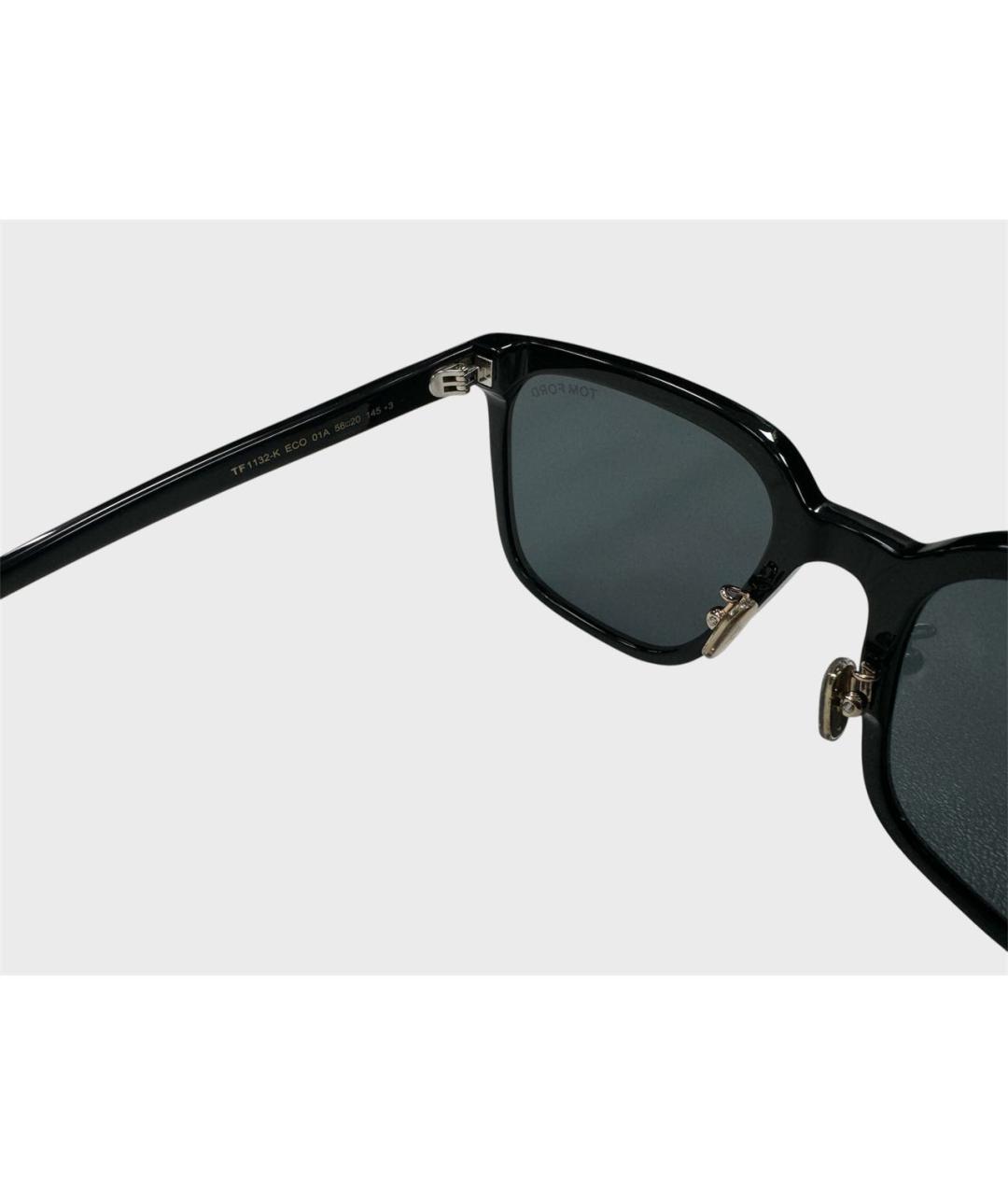 TOM FORD Черные пластиковые солнцезащитные очки, фото 5