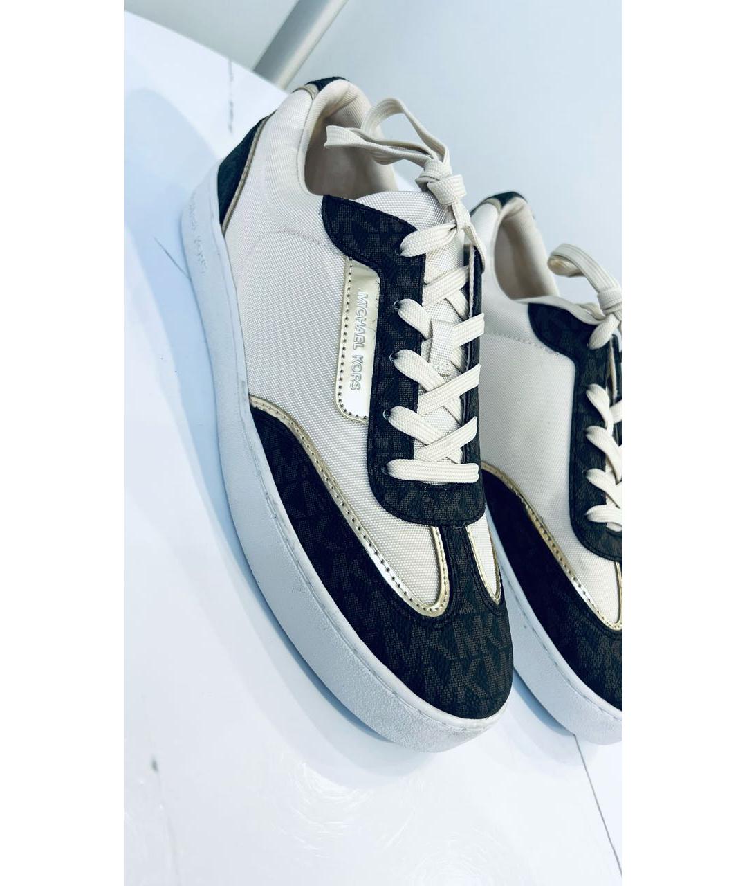 MICHAEL KORS Бежевые текстильные кеды, фото 7