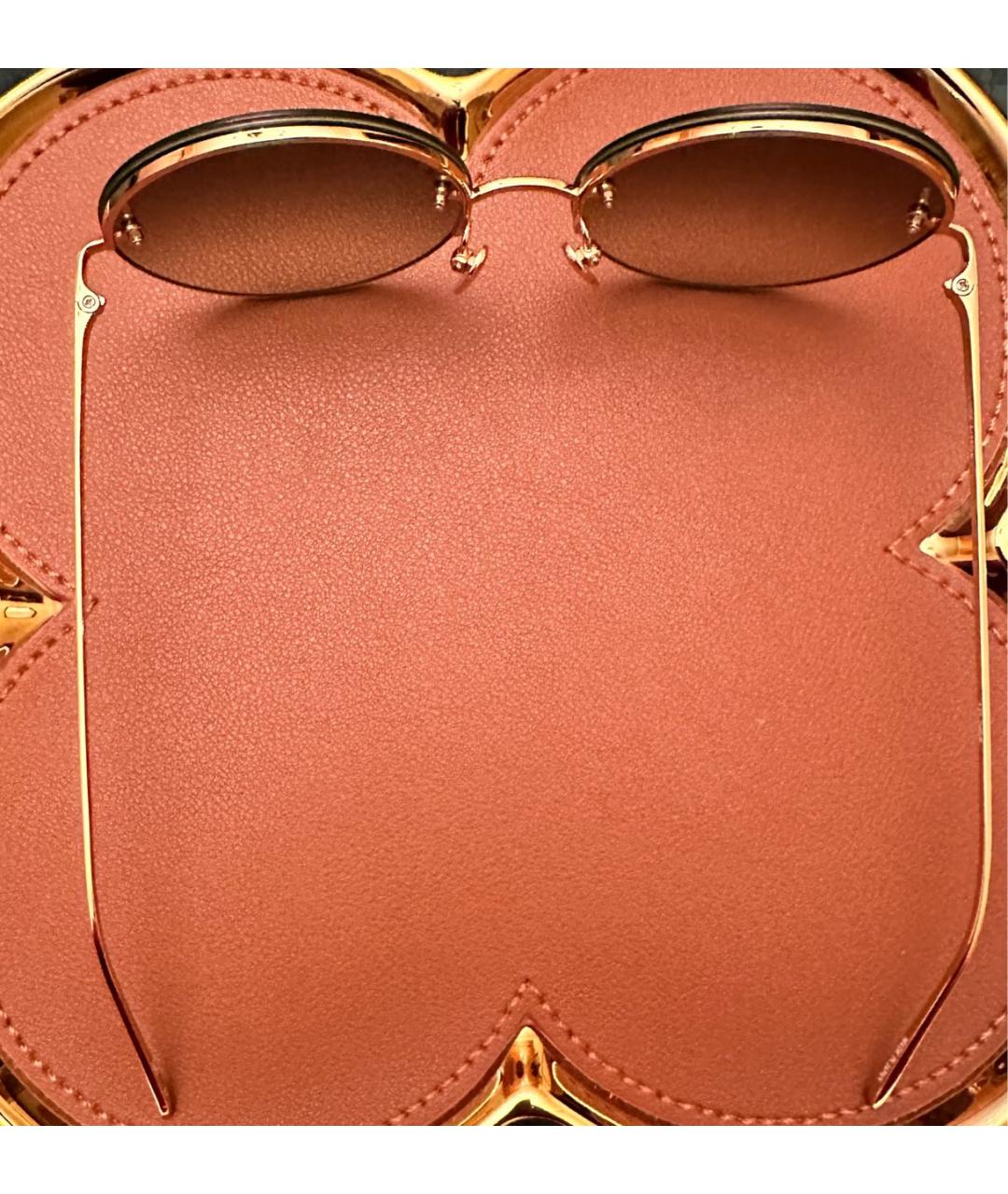 LINDA FARROW Хаки металлические солнцезащитные очки, фото 7