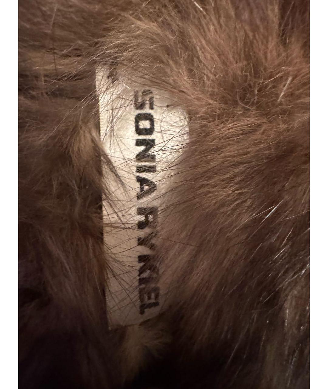 SONIA RYKIEL Коричневая меховая шуба, фото 3
