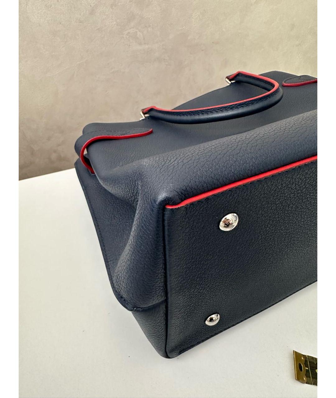 LOUIS VUITTON Синяя кожаная сумка тоут, фото 4