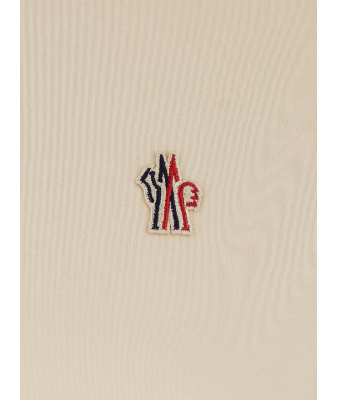 MONCLER GRENOBLE Бежевая футболка, фото 3