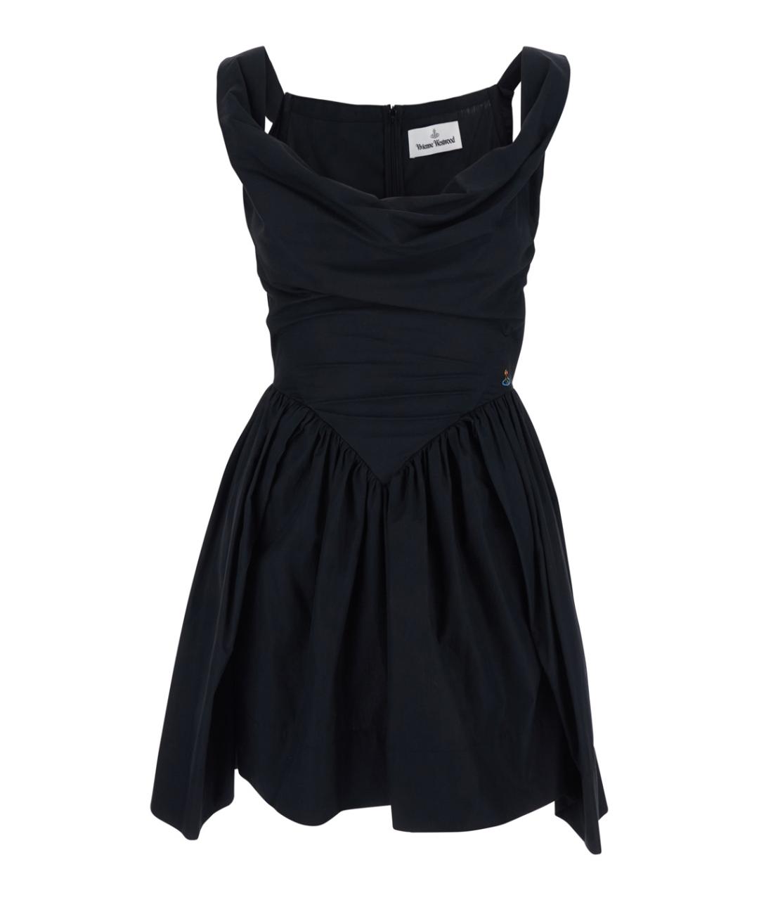 VIVIENNE WESTWOOD Черное хлопковое повседневное платье, фото 1