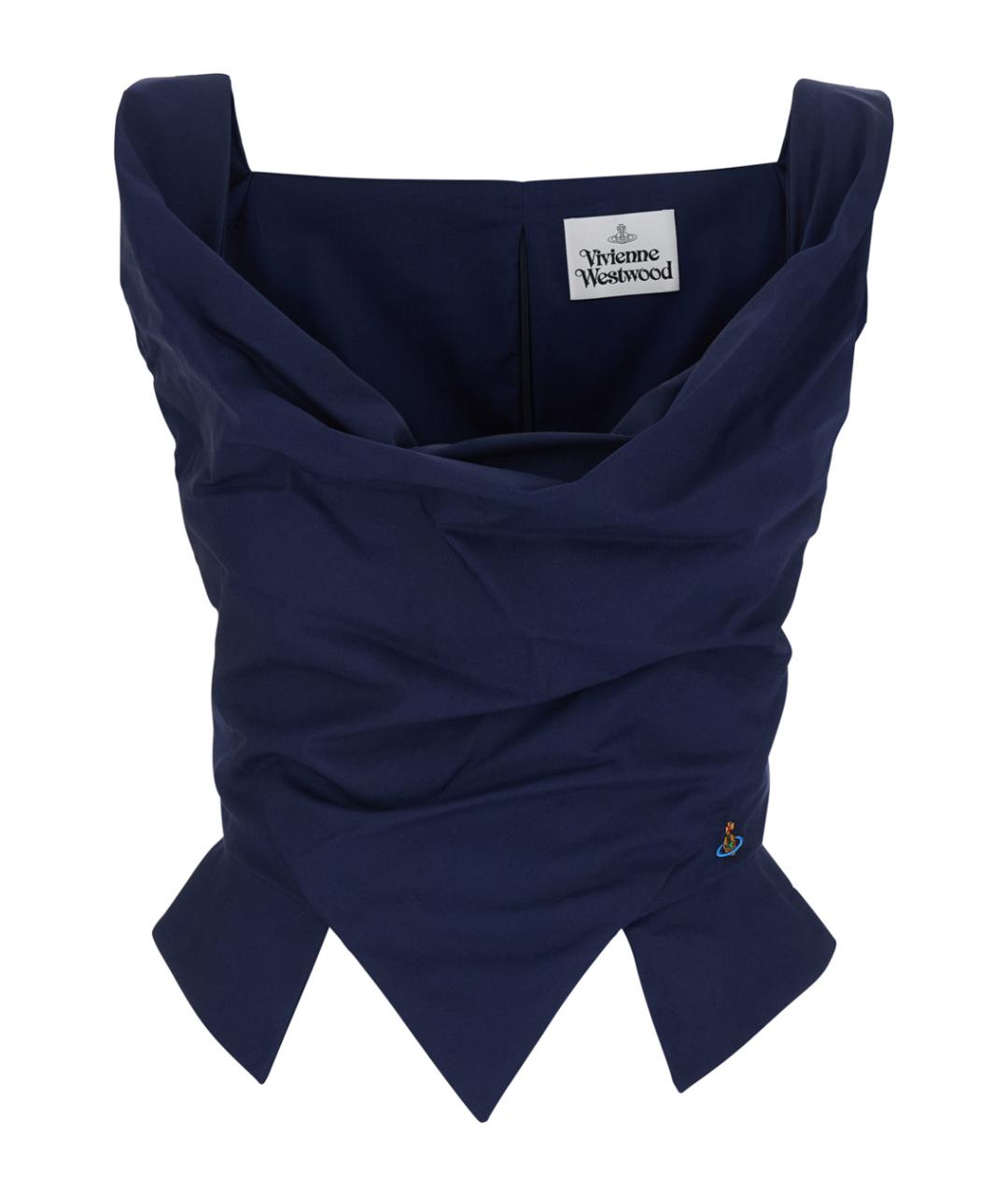 VIVIENNE WESTWOOD Синяя хлопковая майка, фото 1