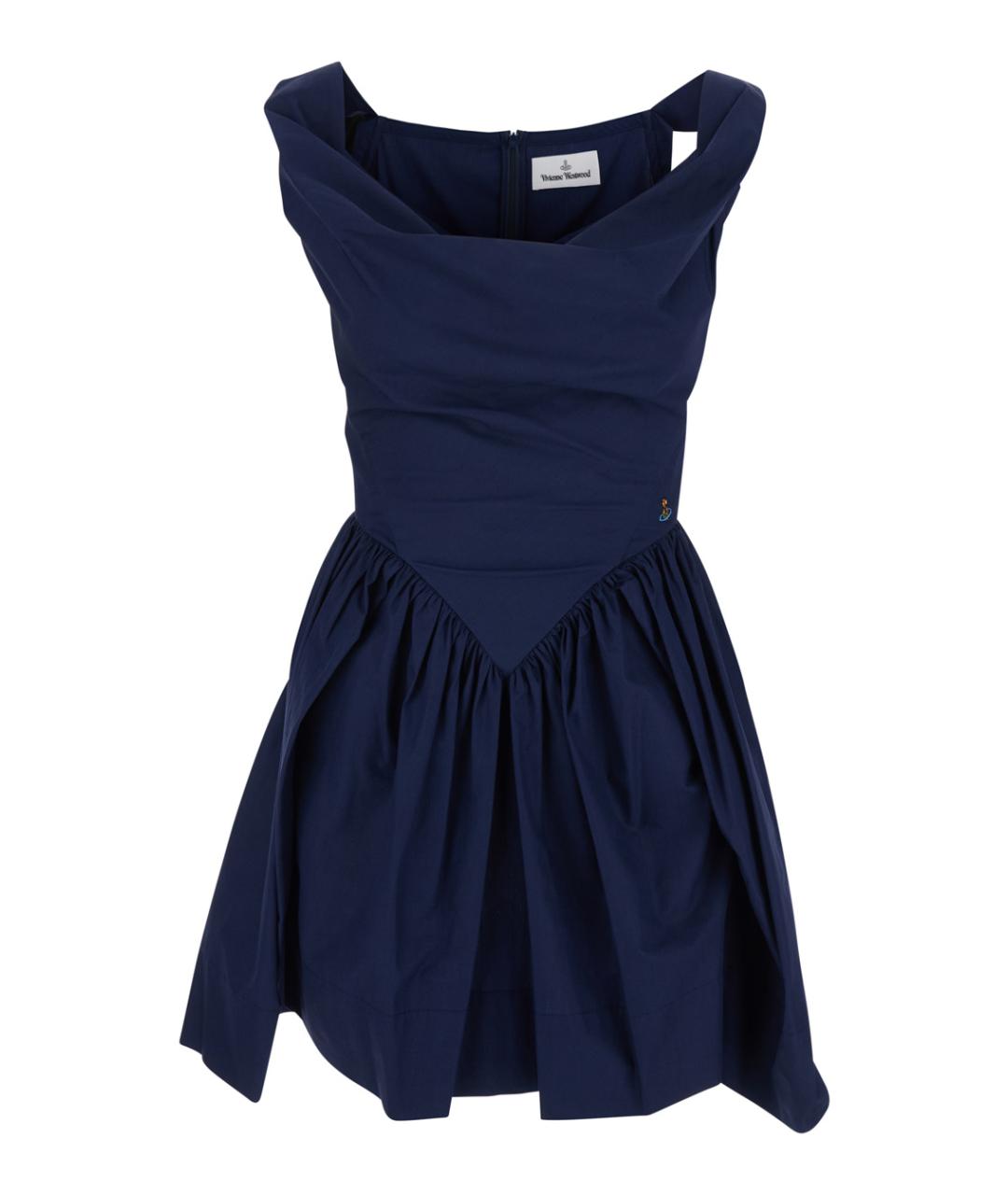 VIVIENNE WESTWOOD Синее хлопковое повседневное платье, фото 1