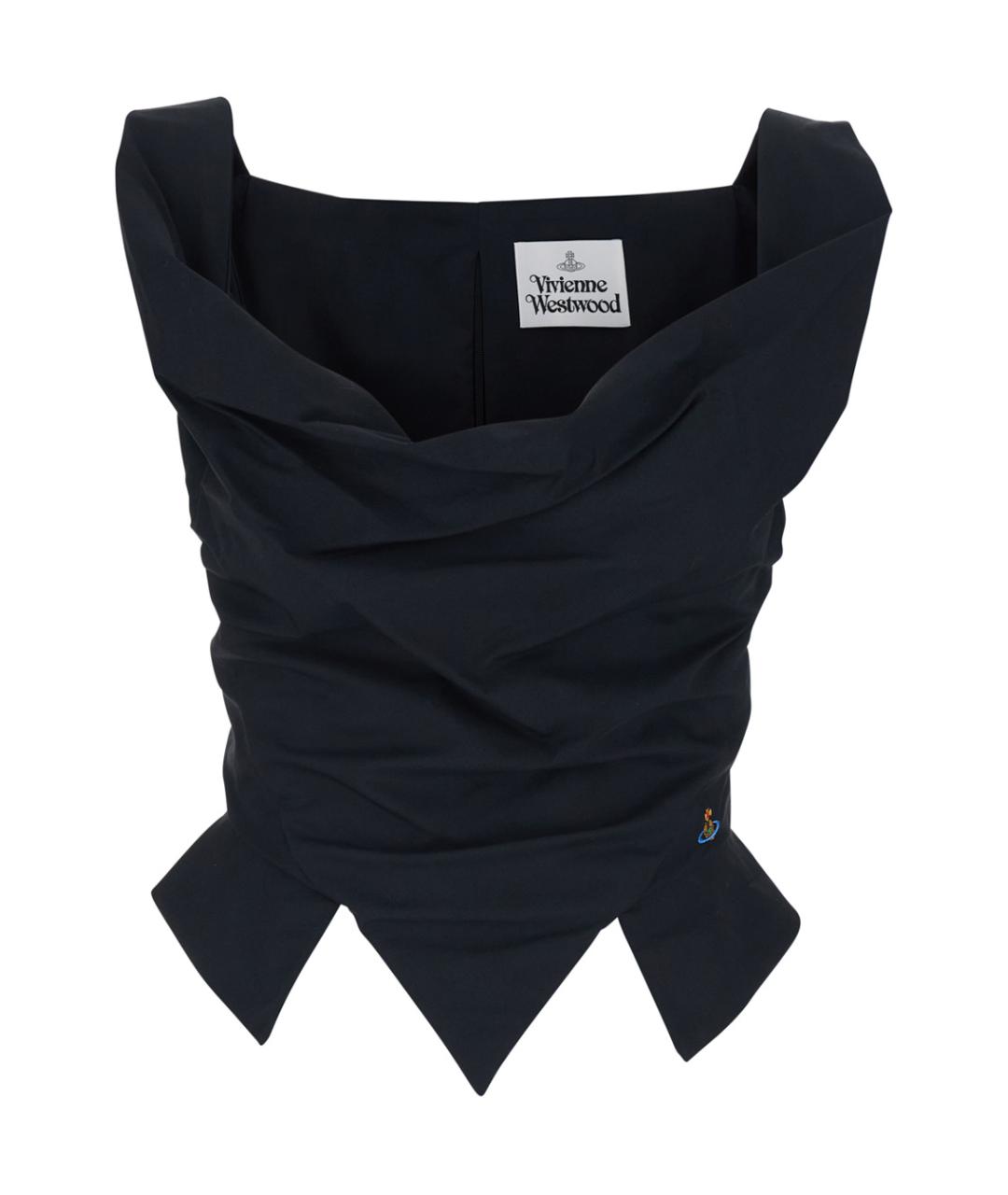 VIVIENNE WESTWOOD Черная хлопковая майка, фото 1