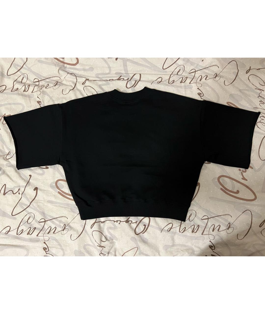 SAINT LAURENT Черная хлопковая футболка, фото 2