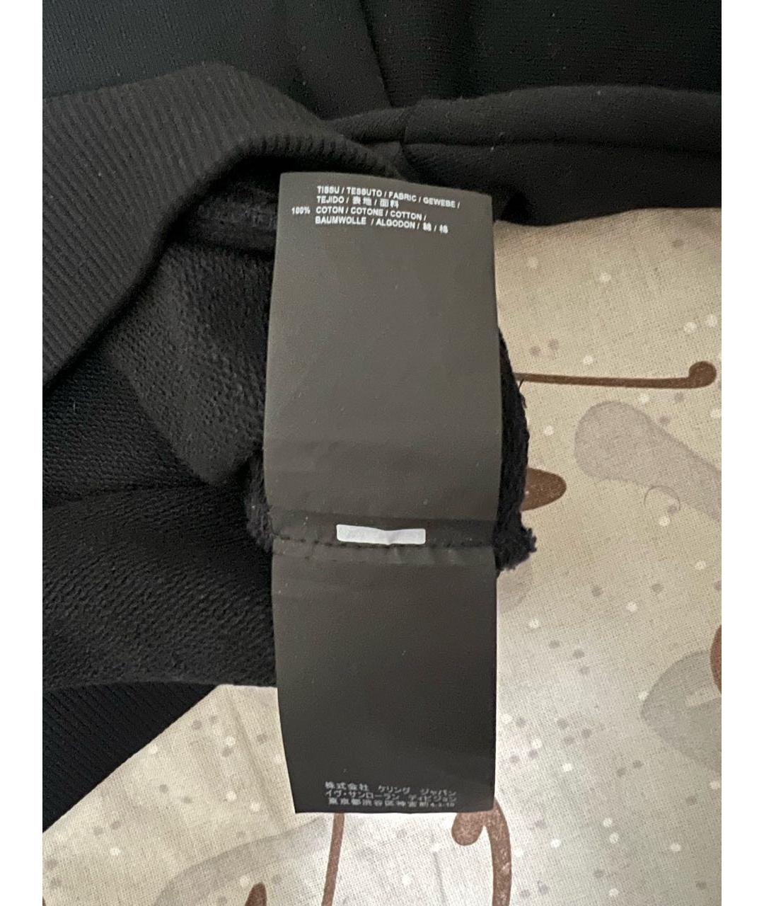 SAINT LAURENT Черная хлопковая футболка, фото 6