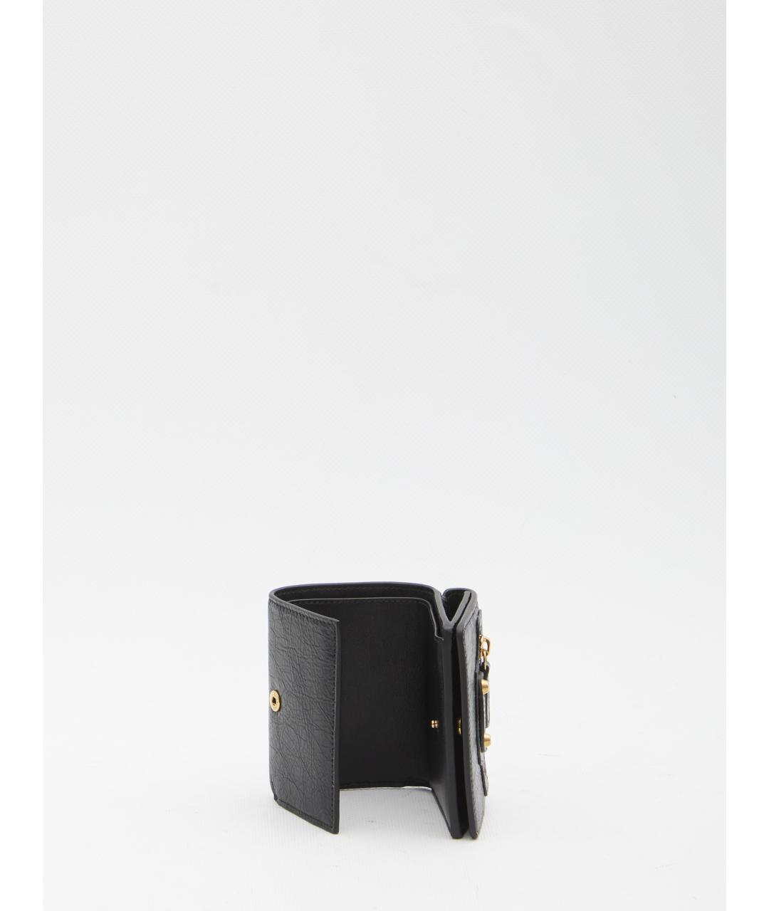 BALENCIAGA Черный кожаный кошелек, фото 4