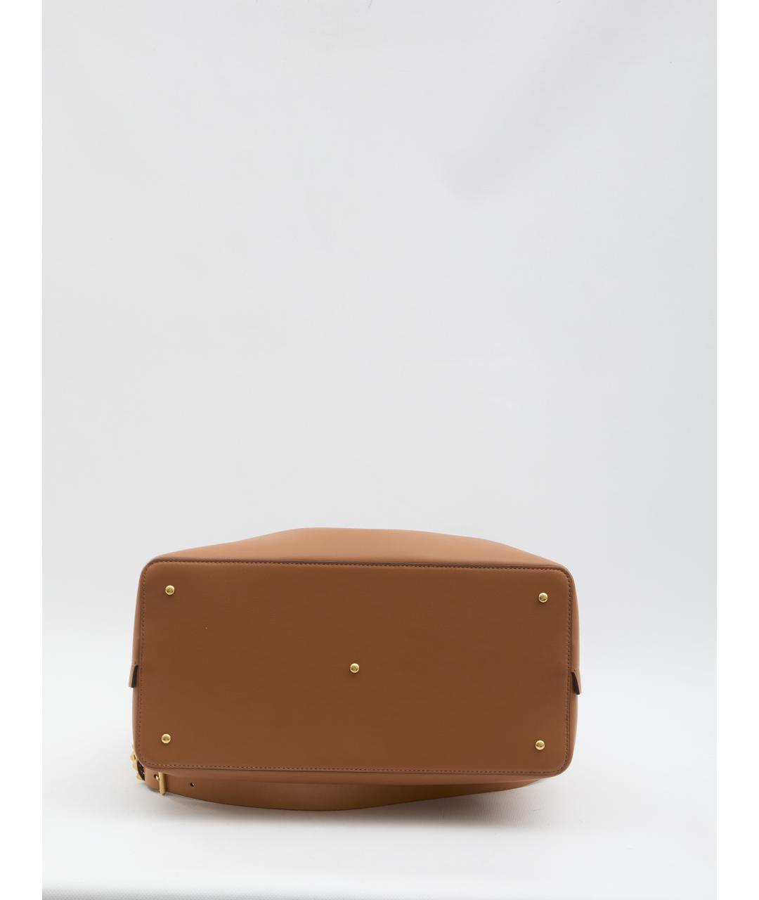 VALENTINO Коричневая кожаная сумка тоут, фото 3