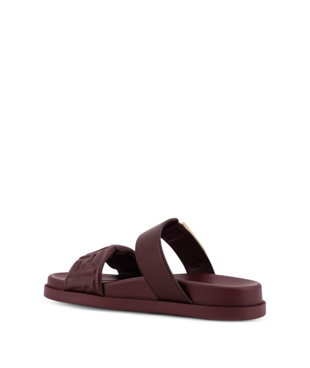 FENDI Красные кожаные сандалии, фото 3