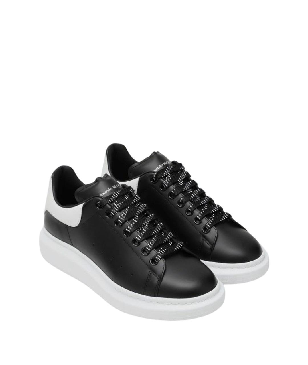 ALEXANDER MCQUEEN Черные кожаные низкие кроссовки / кеды, фото 7