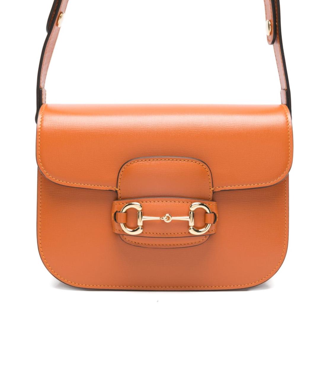 GUCCI Оранжевая кожаная сумка через плечо, фото 5