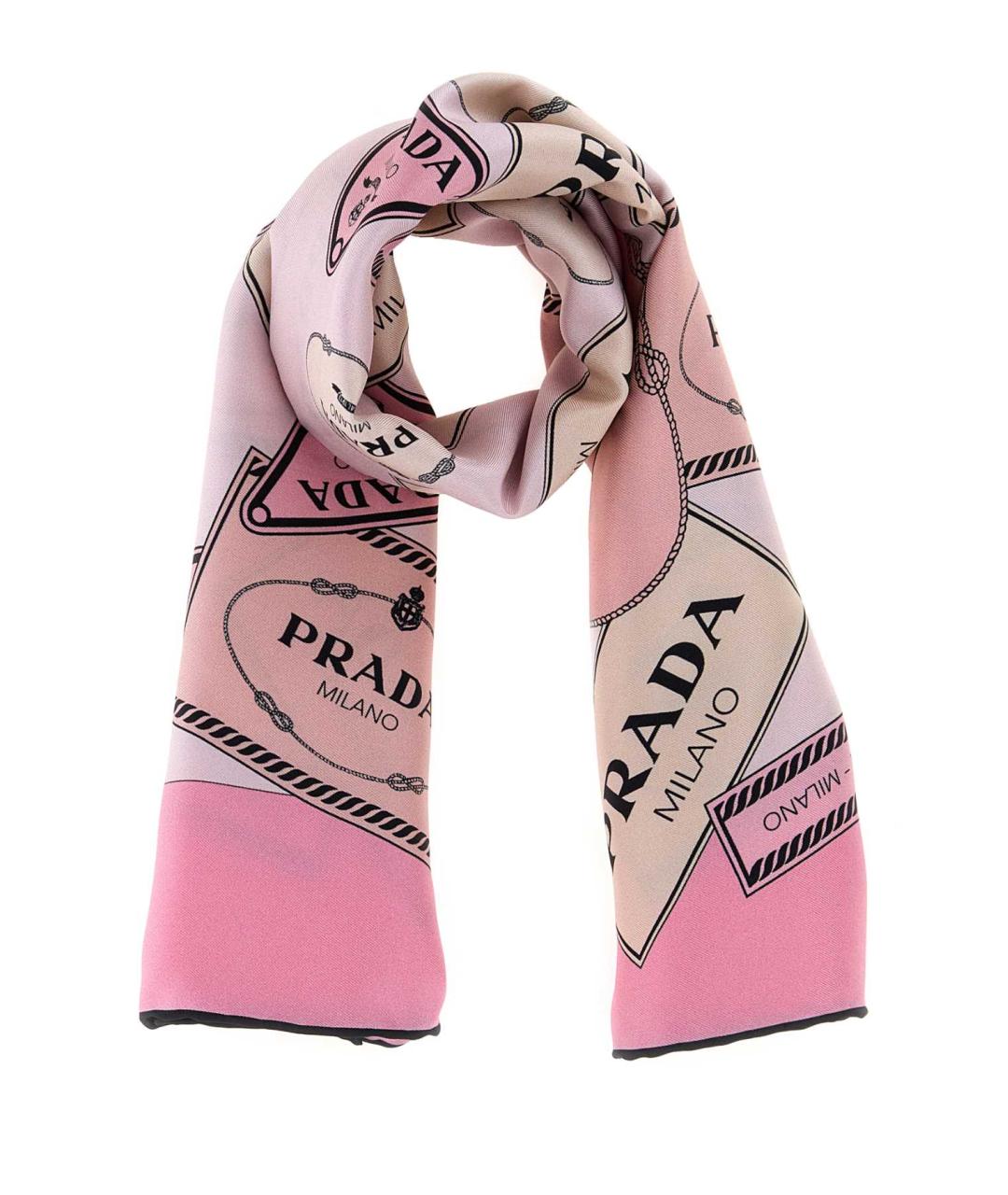 PRADA Розовый шарф, фото 1