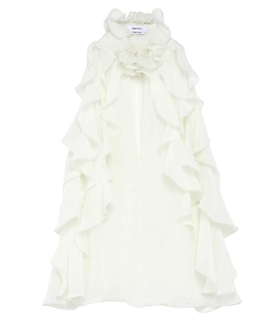 ALEXANDER MCQUEEN Белая шелковая рубашка, фото 1