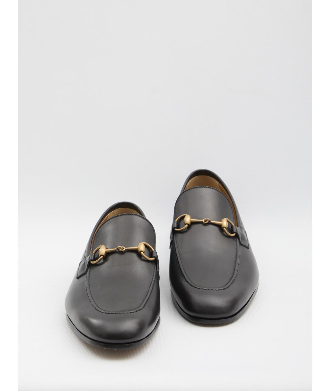 GUCCI Черные кожаные лоферы, фото 5