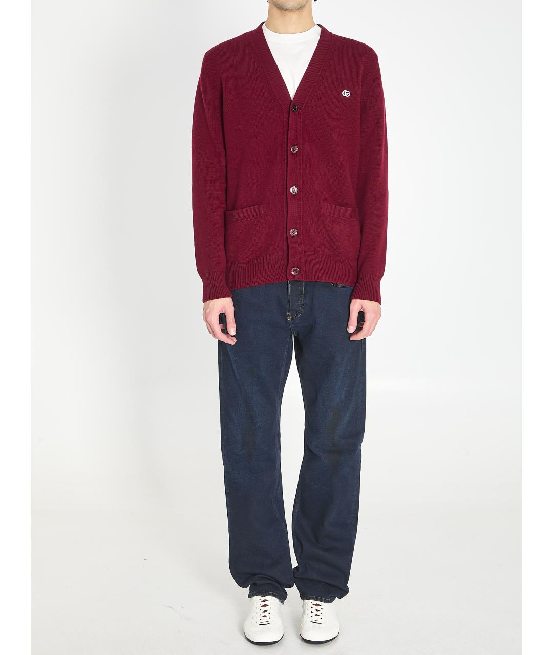 GUCCI Красный кашемировый кардиган, фото 5