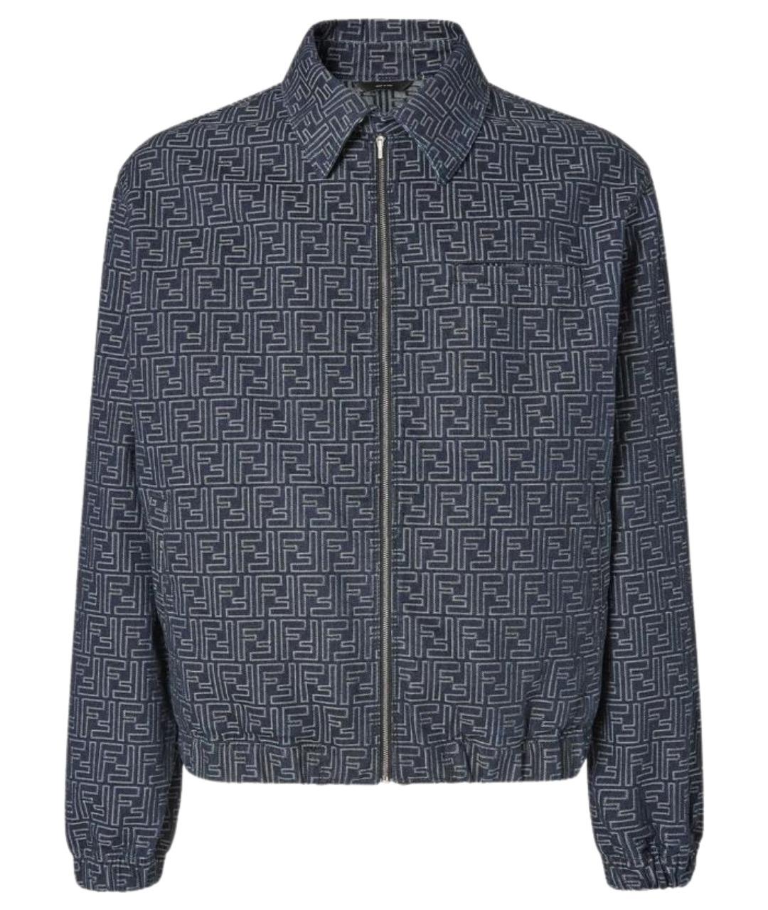 FENDI Синяя хлопковая куртка, фото 1